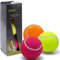 MIJOMA Hundetennisbälle Set, 3er Pack ø 6 cm, Ideal für Apportierspiele, Interaktives Hundetraining, Robuste Bälle, Springen Gut für Indoor & Outdoor, Designs (Farbmix)