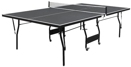 Vente-unique - Tischtennis im Innenbereich Garry -L 274cm x B 152.5cm x H 76cm- MDF - anthrazitgrau