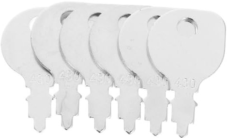 SHINEOFI 6Pièces Clé de Démarrage de Remplacement Universelle pour Tracteurs Tondeuses à Gazon Compatible avec Kubota Fiabilité Durabilité Assurées
