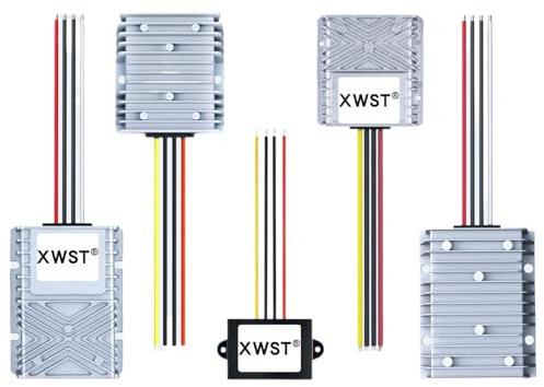JJCFGRDM DC a DC 12V 24V 9-36V a 13,8V 1A 5A 10A 25A 30A Boost Converter 13,8 Volt Stabilizzatore di Tensione Regolatore Impermeabile(20A Alu 75 Silver)