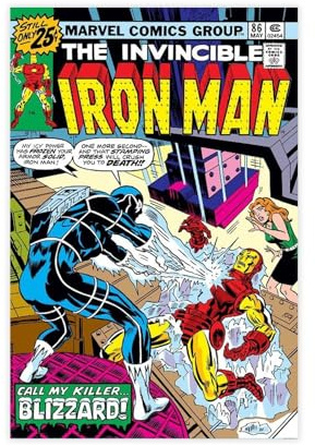 FSMFBGD The Invincible Iron Man Comic Book Poster Canvas Poster Bedroom Decor Landscape Office Room Decor Gift 08x12inch(20x30cm)