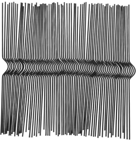 FUNOMOCYA 100pcs Double Coil Binding Hooks for Wall Calendars Notebooks Posters Black Removable Wire Calendar Hangers Installation Versatile Display