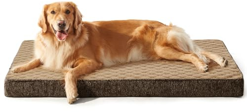 JOEJOY Orthopädisches Hundebett Grosse Hunde, XXL Hundekissen Waschbar Flauschig Hundematte, Hundematratze für Große Hunde, rutschfeste Unterseite, 120x74x10cm