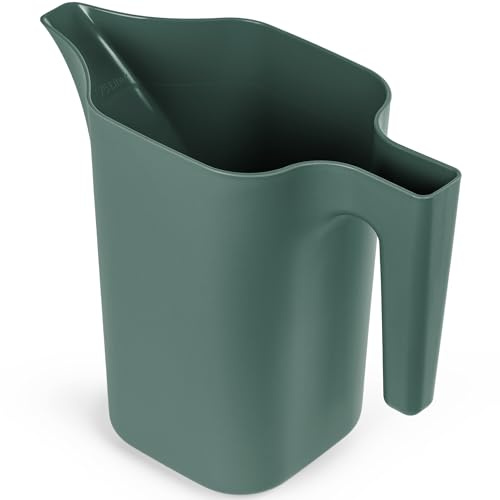 KONZEPT Kleine Gießkanne 1,8 L für Zimmerpflanzen – Kunststoff Blumengießkanne mit ergonomischem Griff, präziser Tülle, Kompakt & Leicht, für Haus, Balkon & Garten, Grün