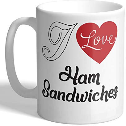 I Love Mugs - I Love Ham Sandwiches - Mug, Ceramic, 11fl.oz.
