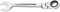 Facom Clé Mixte à Cliquet articulées métrique, Argent, 14 mm