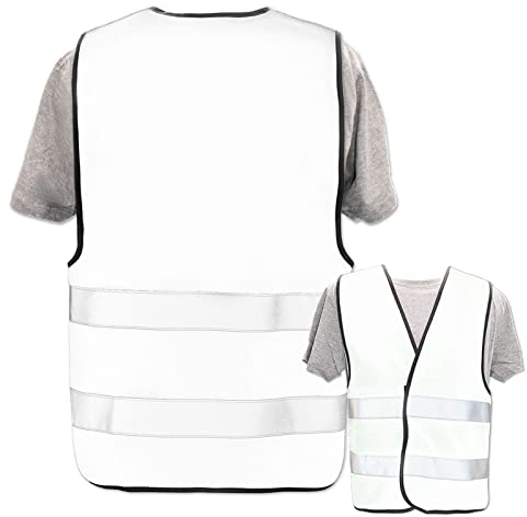 PixiPrints.com Persönliche Warnweste selbst gestalten mit eigenem Aufdruck * Bedruckt mit Name Text Bild Logo Firma * Anzahl: 1 Warnweste * Farbe/Druck: Weiß/OHNE DRUCK