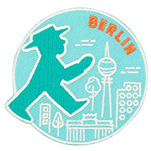 AMPELMANN Patchopboy | Patch Applikation zum Aufnähen Aufbügeln | Türkis Geher Berlin