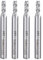 sourcingmap 4PCS 6mm Shank 4mm x 11mm Straight Flat Nose End Mill Cutter CNC Router Bits 4 Flute