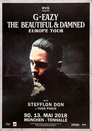 G-Eazy - Europe Tour, München 2018 » Konzertplakat/Premium Poster | Live Konzert Veranstaltung | DIN A1 «