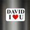 Personalised I Love You Fridge Magnet