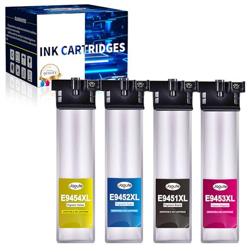 Jagute T9451-T9454 Patrone Ersatz für Epson T9451 T9452 T9453 T9454 XL Set Kompatibel mit Epson WF-C5710 Druckerpatronen Workforce pro WF-C5790DWF WF-C5710DWF WF-C5290DW WF-C5210DW WF-C5210 (4 Pack)