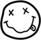 Decus Nirvana Smiley Face Grunge Kurt Cobain XXL 0166 (schwarz) // Sticker OEM JDM Style Aufkleber