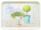 Lashuma Plateau rectangulaire mélaminé Plateau de Service de haute qualité Motif imprimé, Plastique, Jardin., 50 x 37 cm