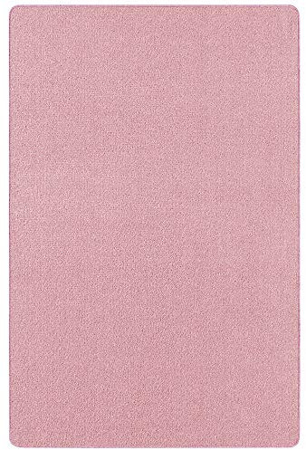 Hanse Home Nasty - Tappeto a pelo corto, in tinta unita, per sala da pranzo, soggiorno, cameretta dei bambini, corridoio, camera da letto, cucina, tinta unita, colore: rosa chiaro, 67 x 120 cm