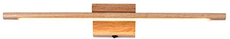 HKLY LED Spiegelleuchte 60cm, Holz Badleuchte für Wandbeleuchtung und Badzimmer, Schminklicht Wandleuchte Badlampe, Moderne Schrank-Beleuchtung 10W 800lm 220V,Warm light
