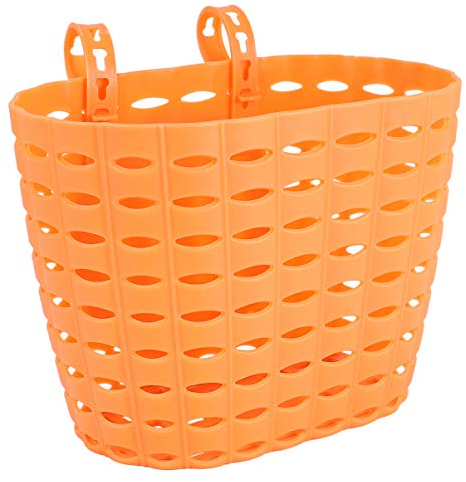 CLISPEED Orange Kinder Fahrrad Rollerkorb Kinder Fahrradkorb Vorne Lenker Korb für Jungen Und Mädchen