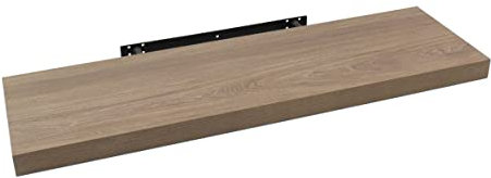 The Secret Home – Estante Rectangular - Estantería Balda Flotante Mueble Organización para Colgar - para Salón, Cocina, Habitación, Pasillo (Madera Oscura Natural)