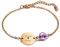 INBLUE Personnalisé Monnaie Bracelets Gravé Lettre Initiale Nom pour Femmes Fille Cheville avec Chaîne Réglable Pierre de Naissance En Acier Inoxydable Rond Coeur Disque Dainty Charme Bijoux Cadeaux