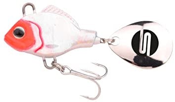 SPRO ASP Spinner UV– Searchbait mit original Gamakatsu Haken zum Angeln auf Raubfisch, Spinnangeln, Gewicht:5g, Farbe:White Bleeder UV