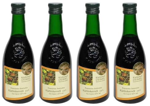 Kürbishof DEIMEL Steiermark/Austria - Value Pack 4 x 500ml - Original Styrian pumpkin seed oil from Austria - Directly from the producer