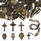 BEEFLYING 60 Stück Kreuzanhänger Im Tibetischen Stil, Katholischer Rosenkranz, Jesus, Jungfrau, Ovale Glieder, Anhänger Für DIY-Schmuckherstellung, Bastelbedarf (Antik-Bronze)