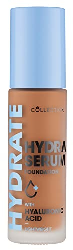 Collection Cosmetics Hydra Serum Foundation, Breathable Formula for Glowy Skin, 30ml, Cocoa