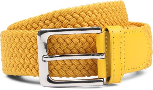 Suitable Geflochtener Gürtel Gelb - Grösse 95 - Herren - Bekleidung - - Stretch -