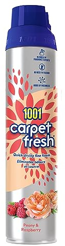 1001 Carpet Fresh Peony & Raspberry - Limited-Edition Spring/Summer Fragrance for Instant Odor Elimination and Lasting Freshness, Quick Drying 300ml Spray Can