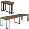 IDMarket - Table Console Extensible Toronto 14 Personnes 300 cm Bois foncé Design Industriel