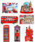 Set of 7 Wooden Magnets for Refrigerator London England Famous Icons Pictures Wooden Fridge Magnets