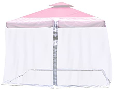 Breadom Moustiquaire de Camping, moustiquaire Anti-moustiques Parapluie de Patio Moustiquaire Écran résistant aux UV Moustiquaire Gazebo Style, pour Jardin extérieur(White)