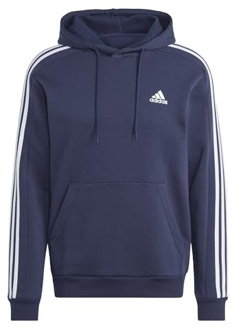 adidas Herren Essentials Fleece 3-Stripes Hoodie, Legend Ink, XXL