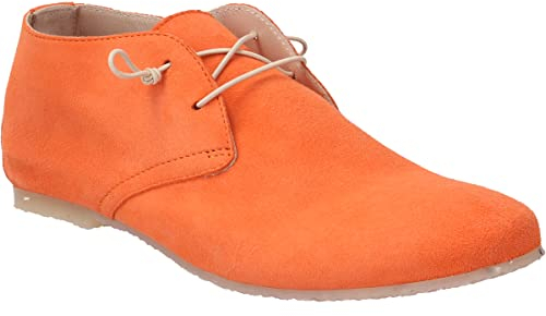 Donna Carolina Schnürschuhe BURANO ACE, Rauleder, Orange, Damen EU 37