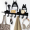 Viiluuxr Patères Pour Manteaux Patere avec étagère Murale 7 Crochets Porte Clef Mural Porte Manteau sans Percage Pour l'entrée, Salle de Bain, Chambre à Coucher, Cuisine, Salon Crochets Polyvalents.