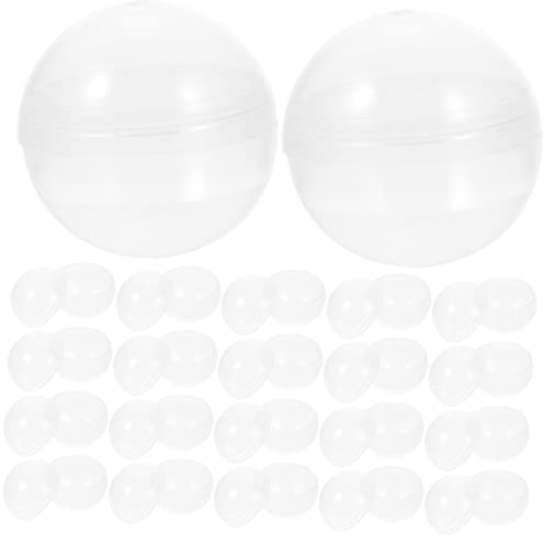 Garneck 100 Pièces Coquille De Transparente Boule Oeufs De Pâques à Remplir De Distributeurs Ornements Décoratifs Suspendus Capsule Surprise Vide Plastique Piñata Bébé Stockage
