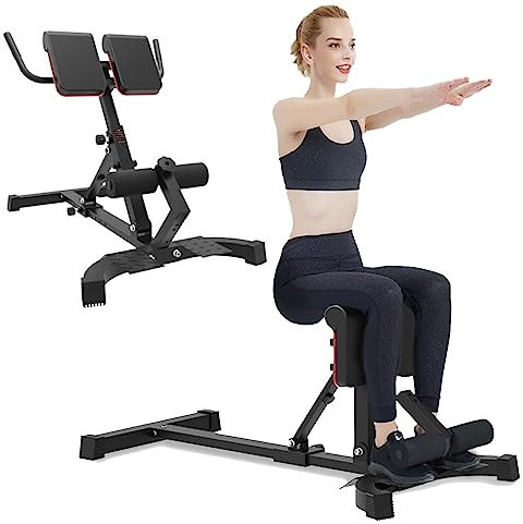 WAHHWF Rückentrainer Einstellbar Römischer Stuhl Back Hyper Extension Bank Faltbar, Heim-Fitnessstudio Multifunktionale Bank für EIN komplettes All-in-One-Körpertraining, Belastbar mit 150kg
