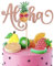 1 Stück Aloha Tortendeko Glitzer Ananas Somme Kuchen Deko Tropische Kuchen Dekorationen für Sommer Baby Dusche Aloha Hawaiianischen Thema Geburtstag Party Cake Topper Rosegold