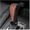 JNNJ Cubierta De Perilla Cambio, Protector Cubierta Perilla Palanca Cambio Coche Cuero, Protector Palanca Cambios Antideslizante, Conjunto Accesorios Universale Para Coche Protectora(Negro/Marrón)