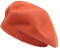 ZLYC Damen Winter Baskenmutze Klassische Barett Drucken Weich Warm Französische Mütze(Einfarbig Orange)