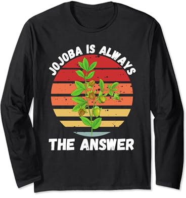 Vintage-Jojoba ist immer die Antwort für Liebhaber von Retro-Pflanzen Langarmshirt