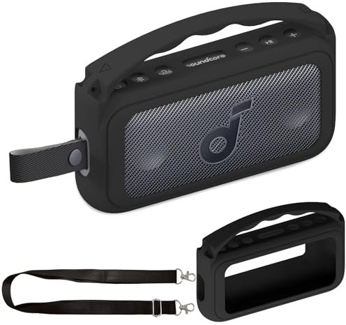 Silicone Case for Soundcore Motion 300 High Resolution Wireless Portable Speaker, Protective Stand for Motion 300 Speaker, Accessories (Black)