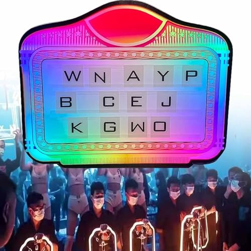 PixCy LED Light up Hand Signs, White Light Club Sign Service, Light up LED Presenter Hand Signs, Interchangeable Letter Light Boxes, Suitable for Bars, Private Parties, Clubs,B