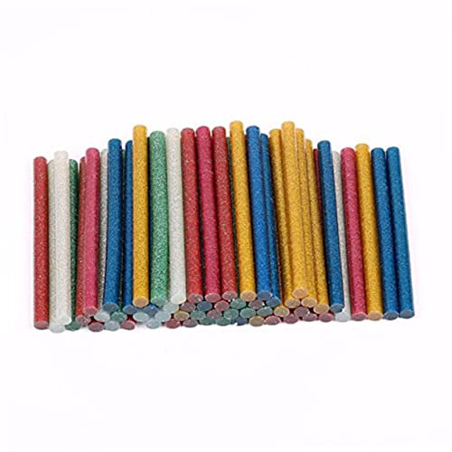 STOBOK 100pcs Glitter Adhesive Sticks Hot Melt Glue Sticks for Crafts Glue Strips Glitter Powder for Diy Projects Plastic Wood Paper Glass Fabric Random Color