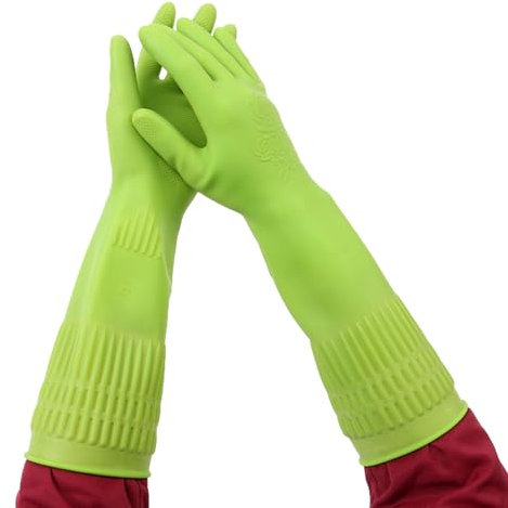 Gants pour la vaisselle, gants de cuisine pour laver la vaisselle,1 paire de gants réutilisables pour le nettoyage - Gants en Latex, gants de cuisine pour laver la vaisselle, gants de nettoyage