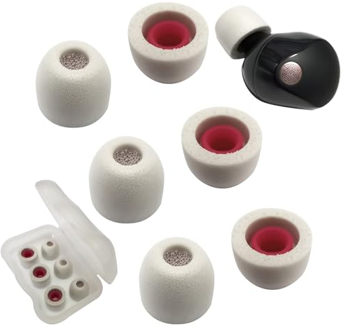 Luckvan Extra Small Memory Foam Earbuds Tips for Sony WF-1000XM5 Replacement Ear Tips WF-1000XM5 WF-1000XM4 Earbuds 3 Pairs Gray