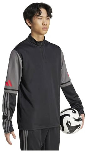 adidas Herren SQUADRA25 Training TOP Black/Team Grey Four/Pure Ruby, XL