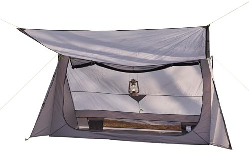 Nature Link Sirius Two Ultraleichtes Rucksackzelt, 2 Personen Trekkingstock, Rucksackzelt, wasserdicht, kompakt, einwandig, Bushcraft Shelter für Rucksackreisen, Camping, Wandern, Kajakfahren