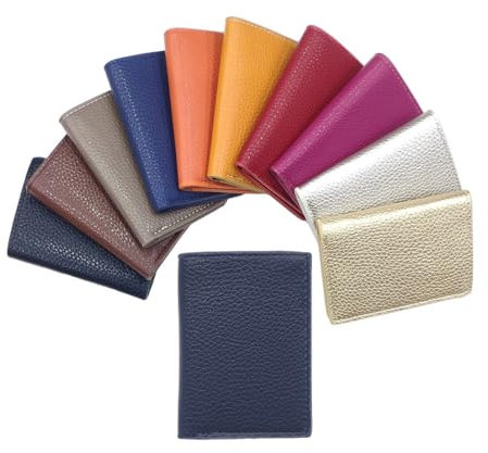 LOLUNA® Porte-Cartes en Cuir, pour Billets, Carte de crédit, Visites et Fidelités pour Femme et Homme - Bleu