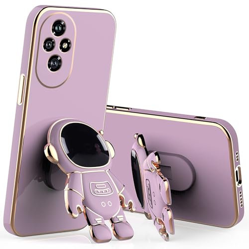 Anlalish Cover Compatibile con Honor 200 Pro con Supporto, Custodia per Honor 200 Pro Silicone TPU Antiurto Sottile Protezione Case (Viola)